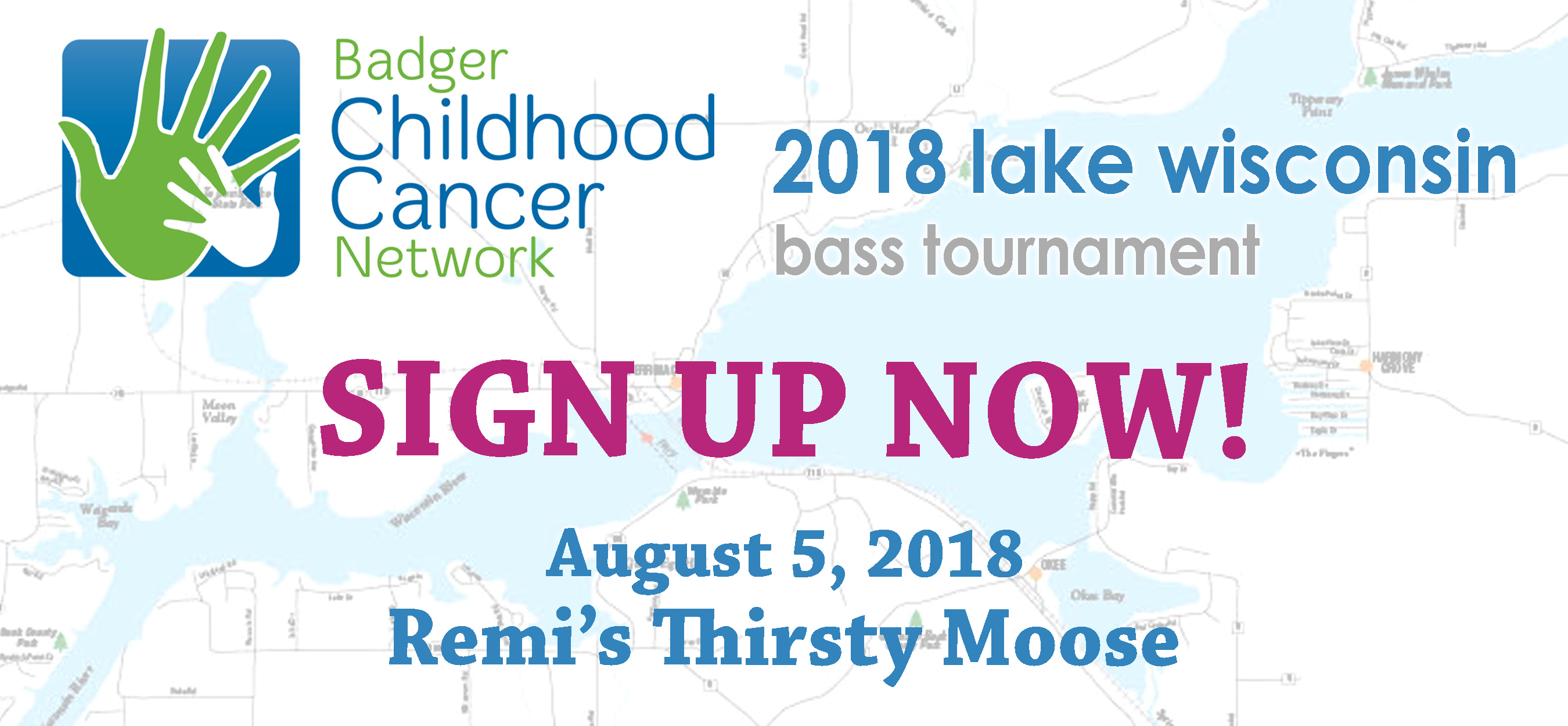 Badger Childhood Cancer Network Bass League banner